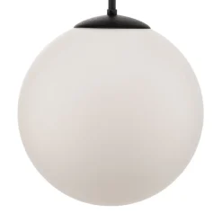 Hanglamp Dione, 1-lamp, wit/zwart 30 cm