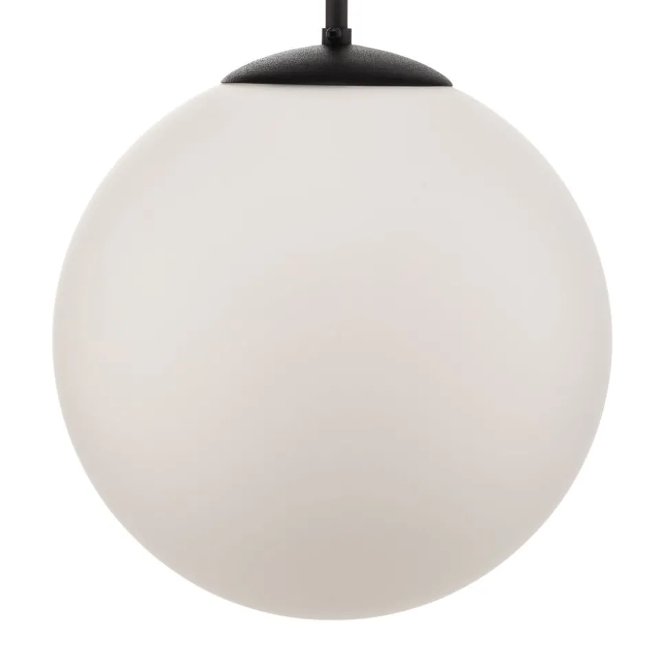 Hanglamp Dione, 1-lamp, wit/zwart 30 cm