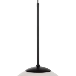 Hanglamp Dione, 1-lamp, wit/zwart 30 cm