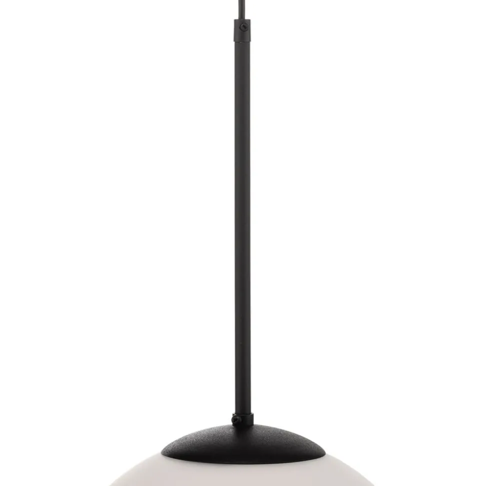 Hanglamp Dione, 1-lamp, wit/zwart 30 cm