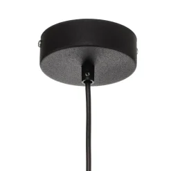 Hanglamp Dione, 1-lamp, wit/zwart 30 cm