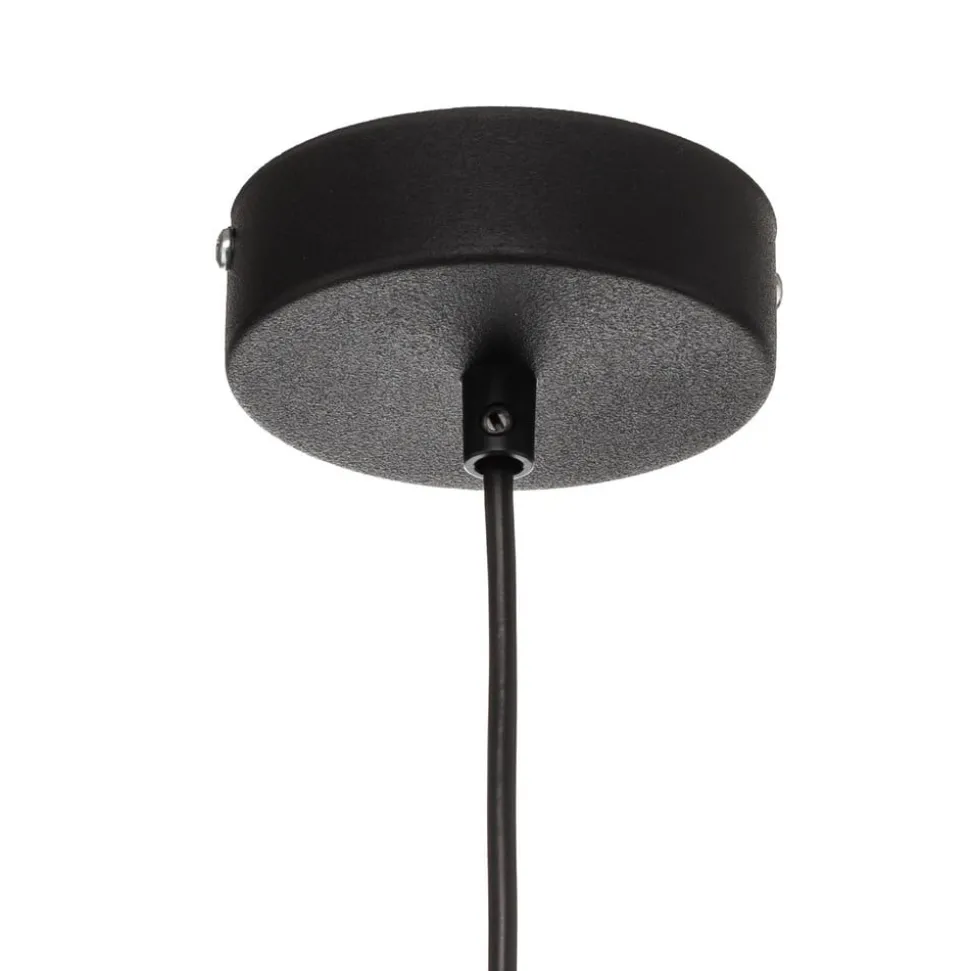 Hanglamp Dione, 1-lamp, wit/zwart 30 cm
