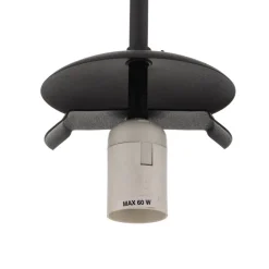 Hanglamp Dione, 1-lamp, wit/zwart 30 cm