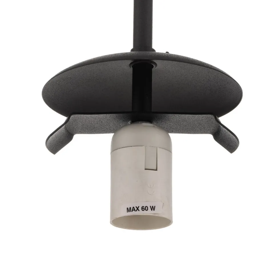 Hanglamp Dione, 1-lamp, wit/zwart 30 cm