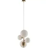Hanglamp Dione, 4-lamps, goud