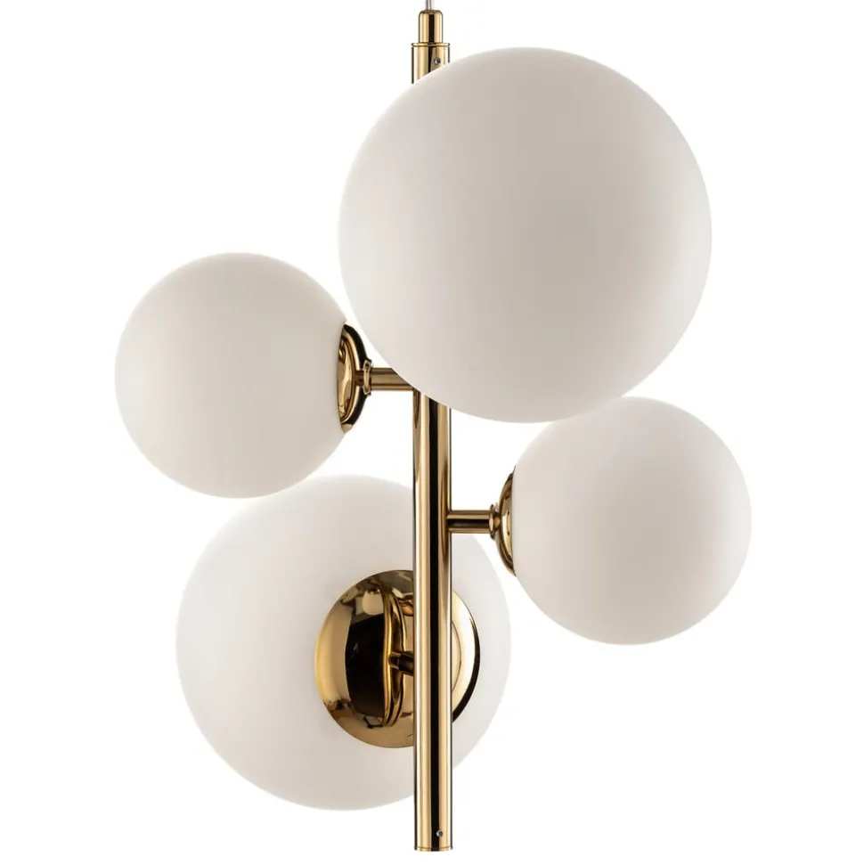 Hanglamp Dione, 4-lamps, goud