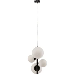 Hanglamp Dione, 4-lamps, zwart