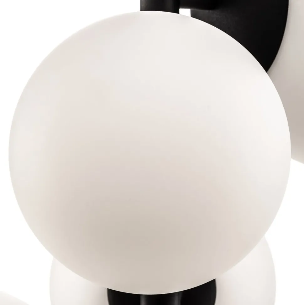 Hanglamp Dione, 4-lamps, zwart