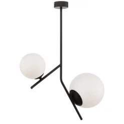 Hanglamp Dione, 2-lamps, zwart
