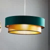 Hanglamp Dorina, groen/goud Ø 60cm