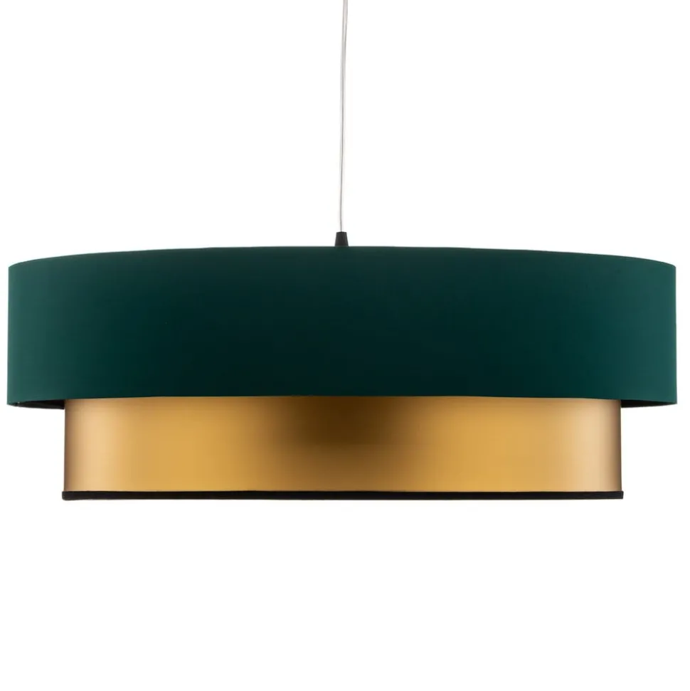 Hanglamp Dorina, groen/goud Ø 60cm