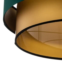 Hanglamp Dorina, groen/goud Ø 60cm