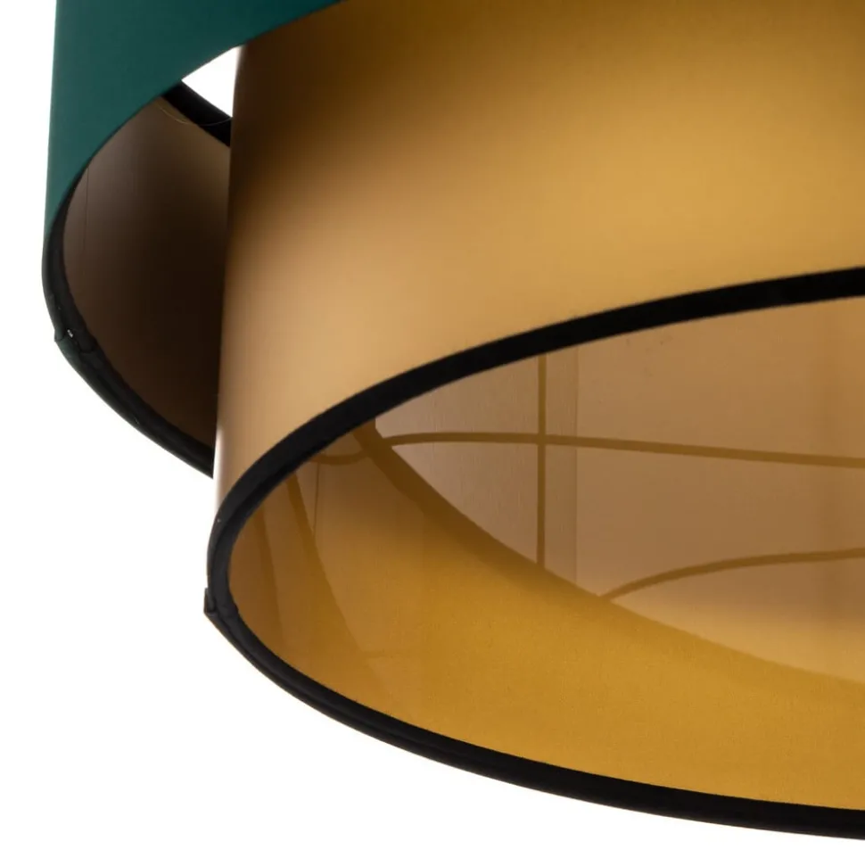Hanglamp Dorina, groen/goud Ø 60cm