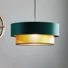 Hanglamp Dorina, groen/goud Ø 50cm
