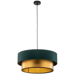 Hanglamp Dorina, groen/goud Ø 50cm