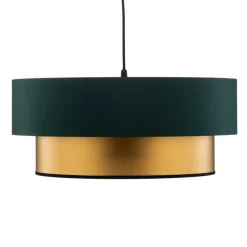 Hanglamp Dorina, groen/goud Ø 50cm