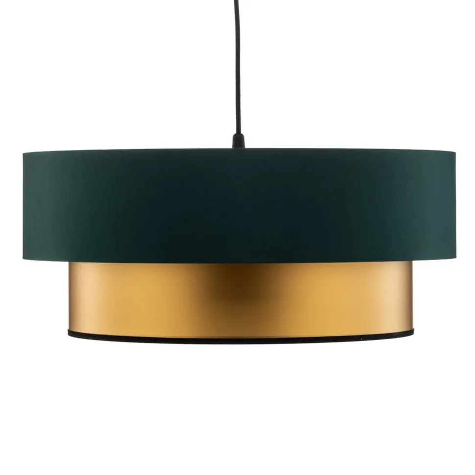 Hanglamp Dorina, groen/goud Ø 50cm