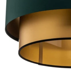 Hanglamp Dorina, groen/goud Ø 50cm