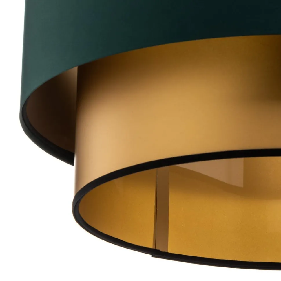 Hanglamp Dorina, groen/goud Ø 50cm