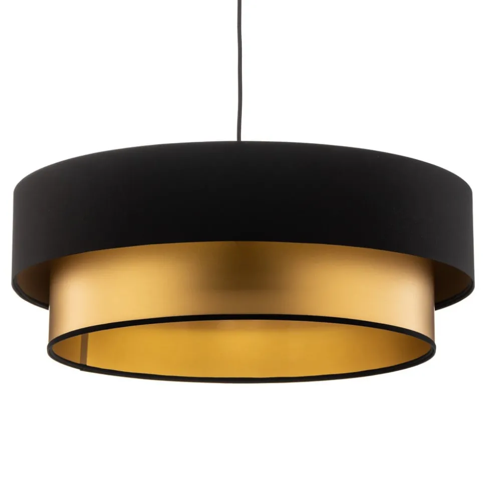 Hanglamp Dorina, zwart/goud Ø 60cm
