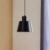 Hanglamp Dunka 1 met een metalen kap, zwart