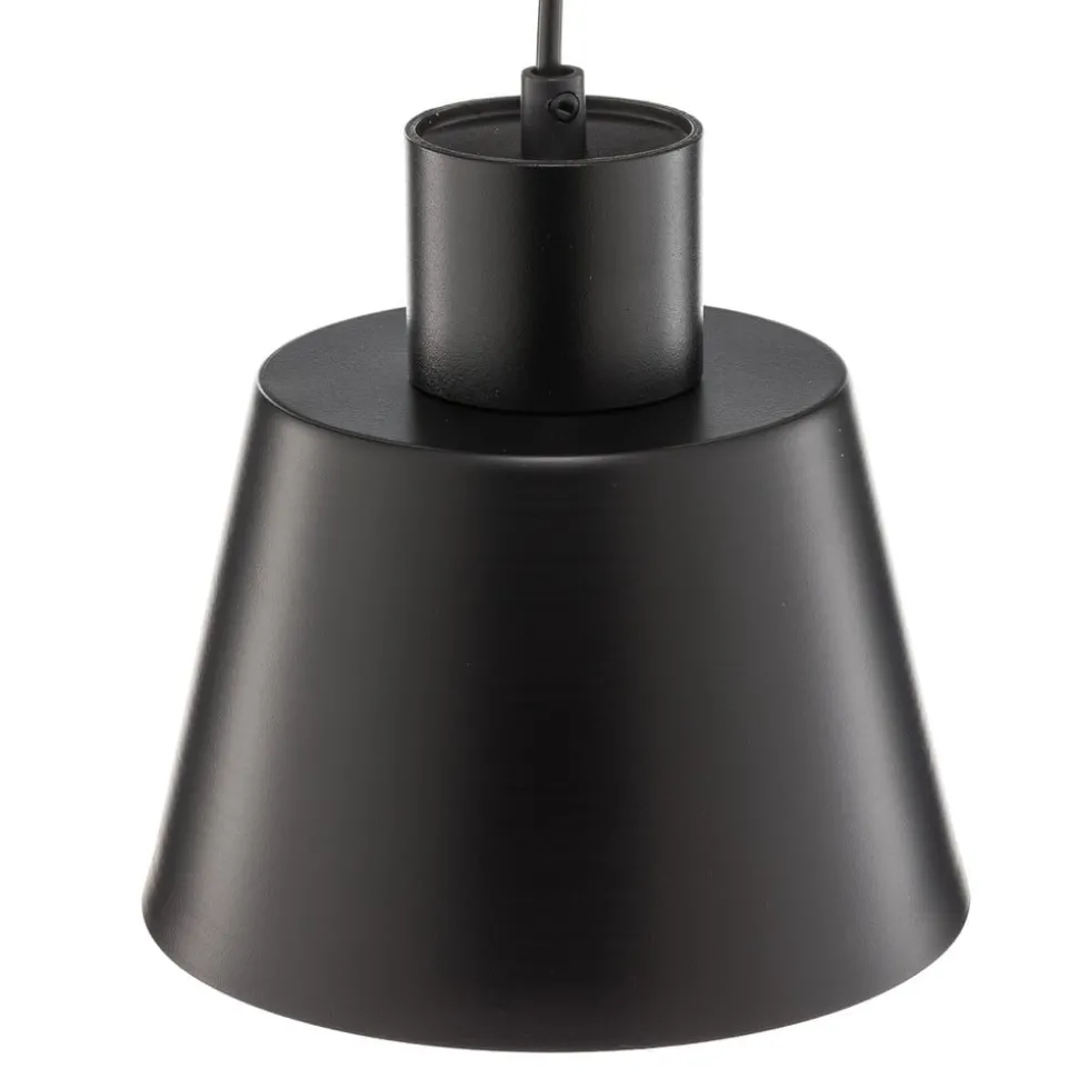 Hanglamp Dunka 1 met een metalen kap, zwart
