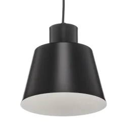 Hanglamp Dunka 1 met een metalen kap, zwart