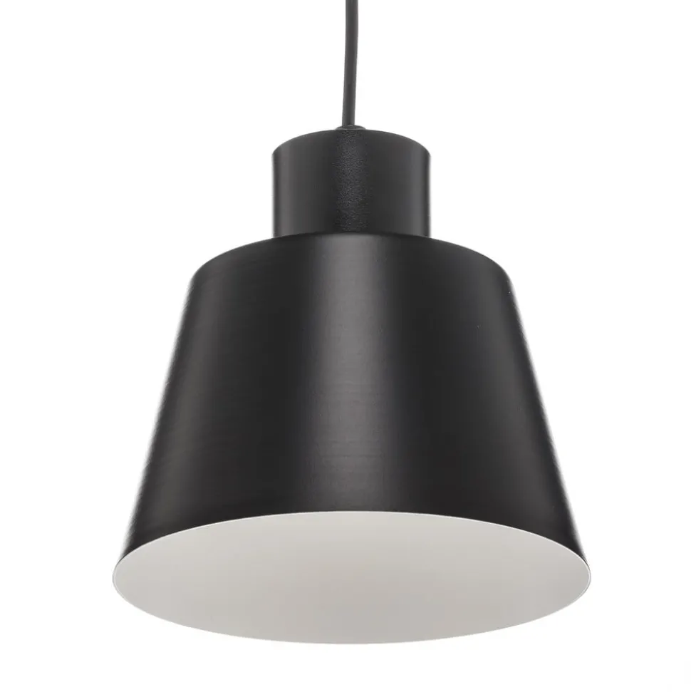 Hanglamp Dunka 1 met een metalen kap, zwart