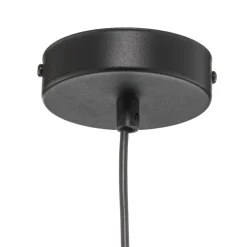 Hanglamp Dunka 1 met een metalen kap, zwart