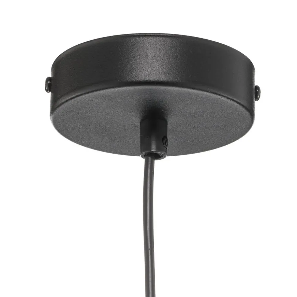 Hanglamp Dunka 1 met een metalen kap, zwart
