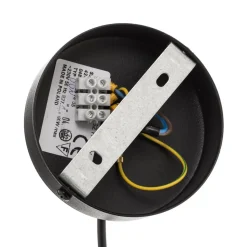 Hanglamp Dunka 1 met een metalen kap, zwart