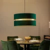 Hanglamp Duo, groen/goud, Ø 60 cm, 1-lichts