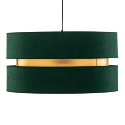 Hanglamp Duo, groen/goud, Ø 60 cm, 1-lichts