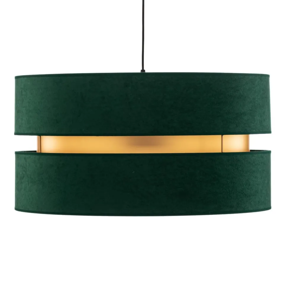 Hanglamp Duo, groen/goud, Ø 60 cm, 1-lichts