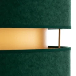 Hanglamp Duo, groen/goud, Ø 60 cm, 1-lichts