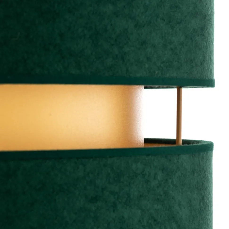 Hanglamp Duo, groen/goud, Ø 60 cm, 1-lichts