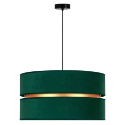 Hanglamp Duo, groen/goud, Ø 60 cm, 1-lichts