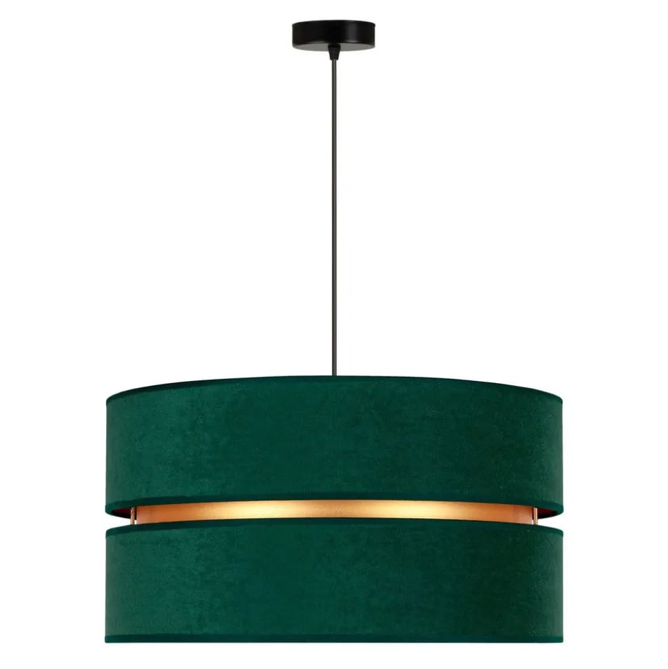 Hanglamp Duo, groen/goud, Ø 60 cm, 1-lichts
