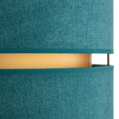 Hanglamp Duo, turquoise/goud, Ø40cm, 1-lamp