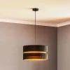 Hanglamp Duo, zwart/goud, Ø40cm, 1-lamp