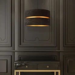 Hanglamp Duo, zwart/goud, Ø40cm, 1-lamp