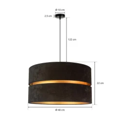 Hanglamp Duo, zwart/goud, Ø40cm, 1-lamp