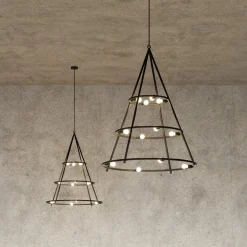 Hanglamp El Porís, Ø 120cm 12-lamps