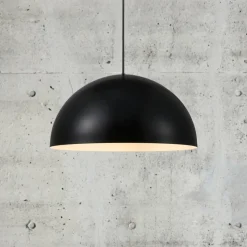 Hanglamp Ellen 40 met metalen kap, zwart