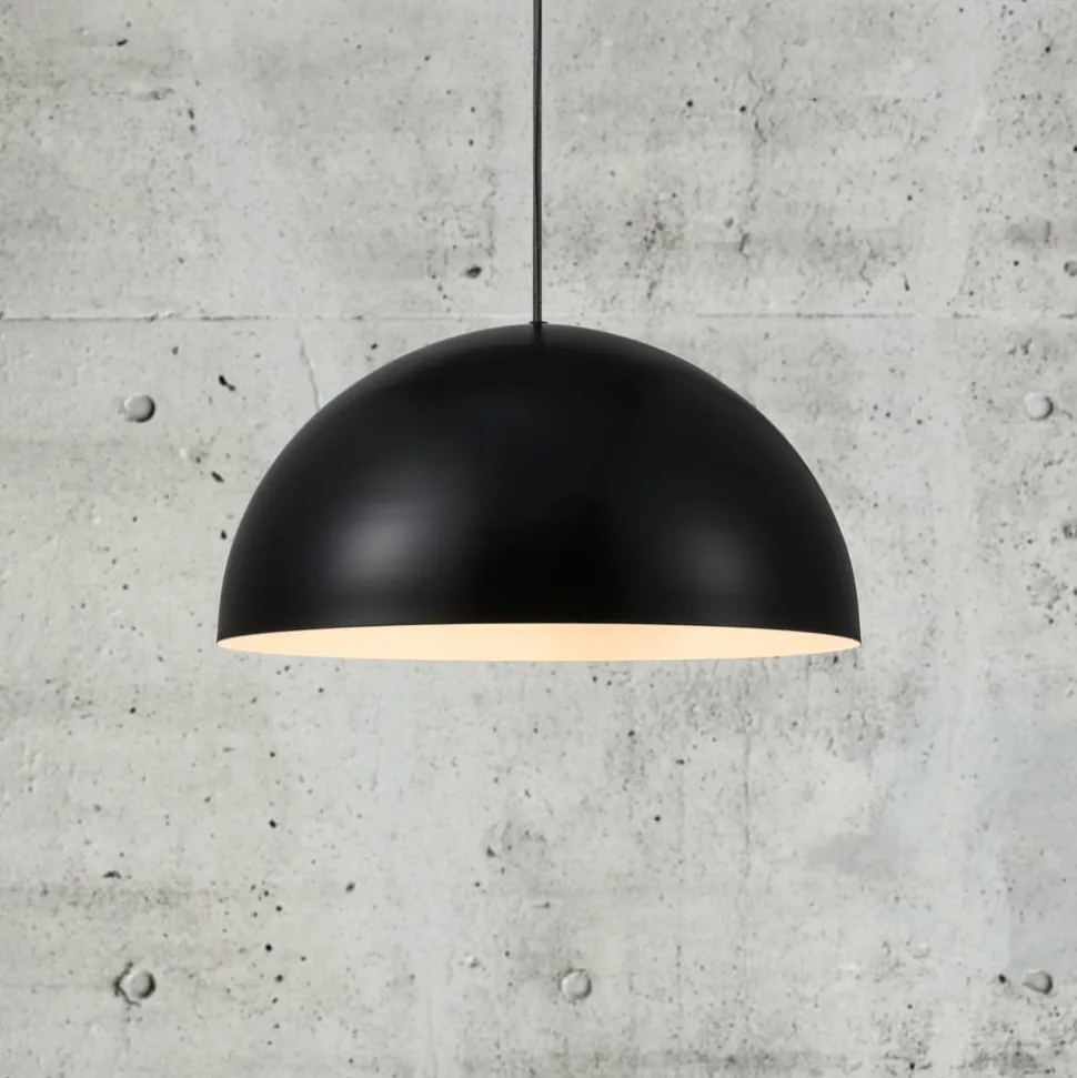 Hanglamp Ellen 40 met metalen kap, zwart