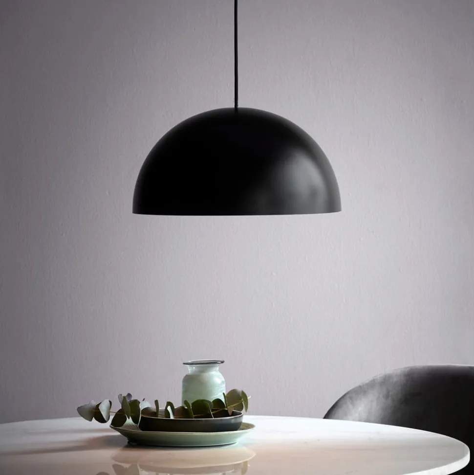 Hanglamp Ellen 40 met metalen kap, zwart