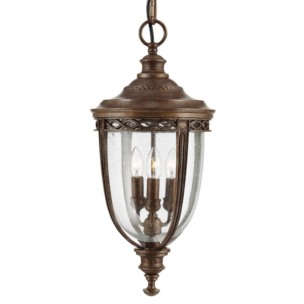 Hanglamp English Bridle voor buiten, brons