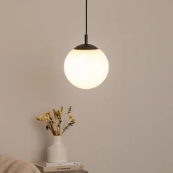 Hanglamp Esme, opaalglas, 1-lamp, Ø 25 cm