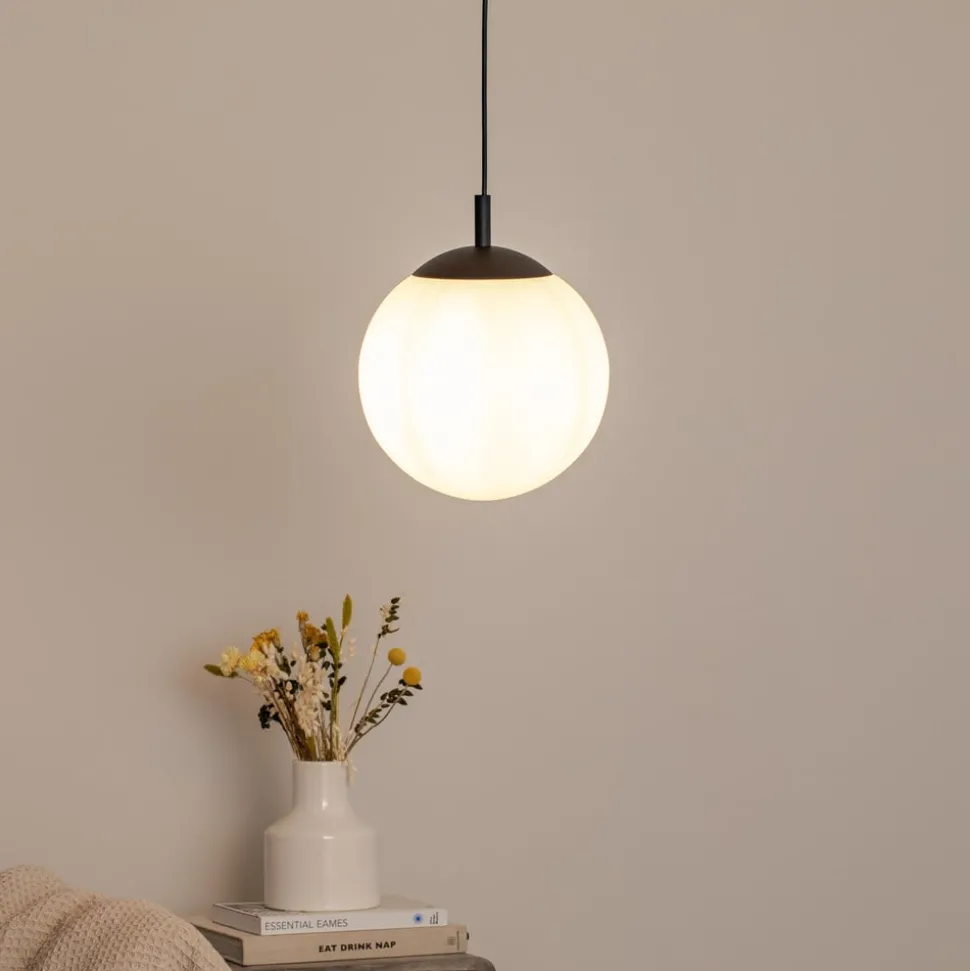 Hanglamp Esme, opaalglas, 1-lamp, Ø 25 cm