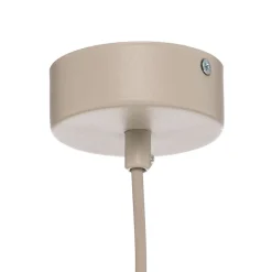 Hanglamp Estera, opaalglas, hout, 3-lamps